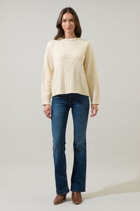 Pammie Knit Dropped Long Sleeve Sweater