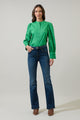 Ziana Button Down Ric Rac Trim Shirt