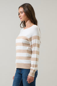 Macy Hill Color Block Striped Sweater