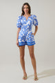 Rency Floral Gily Puff Sleeve Top