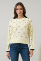 Luxie Polka Dot Contrast Sweater
