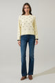 Luxie Polka Dot Contrast Sweater