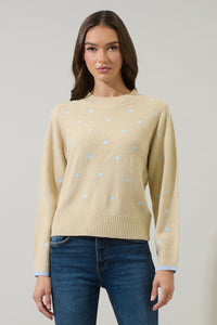 Luxie Polka Dot Contrast Sweater