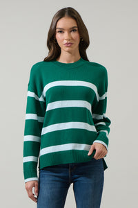 Saphy Stripe Dropped Shoulder Sweater