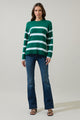 Saphy Stripe Dropped Shoulder Sweater