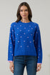 Luxie Polka Dot Contrast Sweater