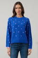 Luxie Polka Dot Contrast Sweater
