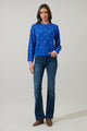 Luxie Polka Dot Contrast Sweater