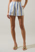 Vexie Striped High Waisted Shorts