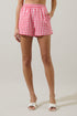 Macon High Waisted Shorts Gingham