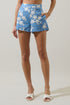 Keren Embroidered High Waist Shorts