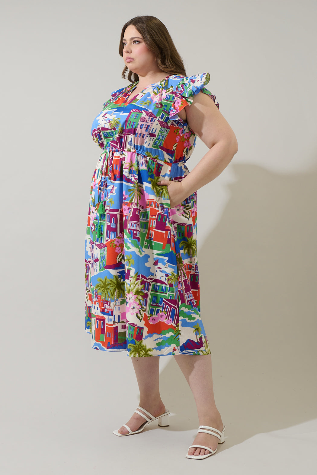 rumi midi dress AFENDS Womens Rumi - Seersucker Midi Dress