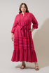Clarisa Stripes Sofia Button Down Maxi Dress Curve