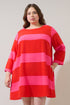Lolli Stripe Lonna Shift Mini Dress Curve