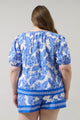 Rency Floral Gily Puff Sleeve Top Curve