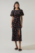 Giny Cherry Bloom Midi Dress