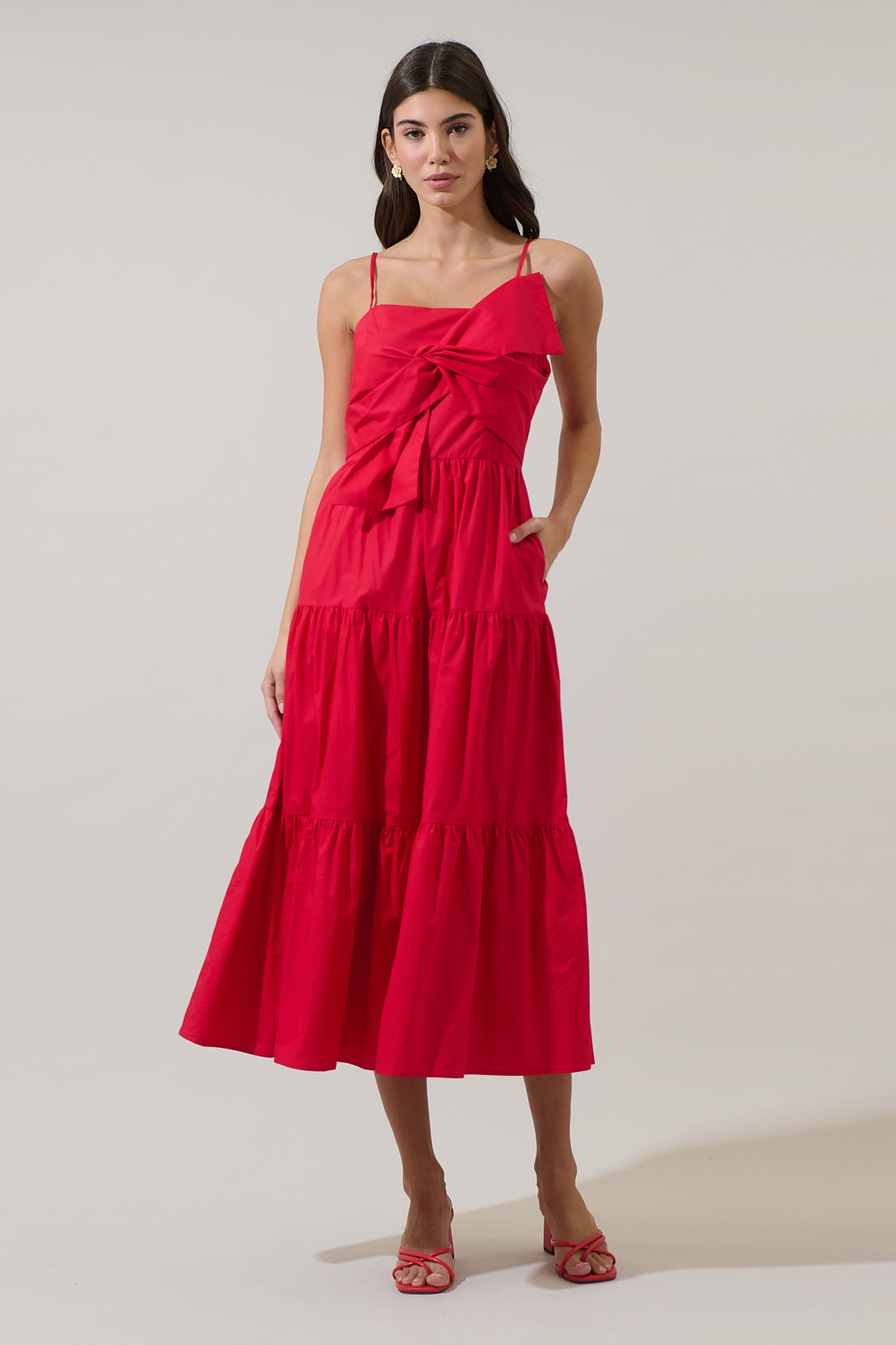 SUGARLIPS Women's Love Letter Poplin Midi Dress - Red - Casual dresses SUGARLIPS Women's Love Letter Poplin Midi Dress - Red - Casual dresses