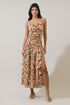 Heida Floral Bristol Ruched Maxi Dress