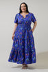 Clemen Floral Palmer Poplin Tiered Maxi Dress Curve