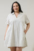 Kamara Striped Ivina Collared Mini Dress Curve