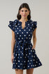 Caryn Polka Dot Ivona Ruffle Mini Dress