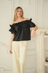 Mayra Bow Ruffle Off Shoulder Top
