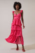 Keith Polka Dot Tiered Midi Dress