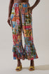Melani Tropical Gabby Pleated Ruffle Pants