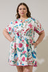 Izzie Floral Bouse Shift Mini Dress Curve