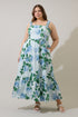 Mirla Floral Krisy Sleeveless Maxi Dress Curve