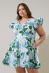 Mirla Floral Surie Ruffle Mini Dress Curve
