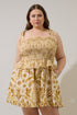 Calina Tropical Irvine Smocked Mini Dress Curve