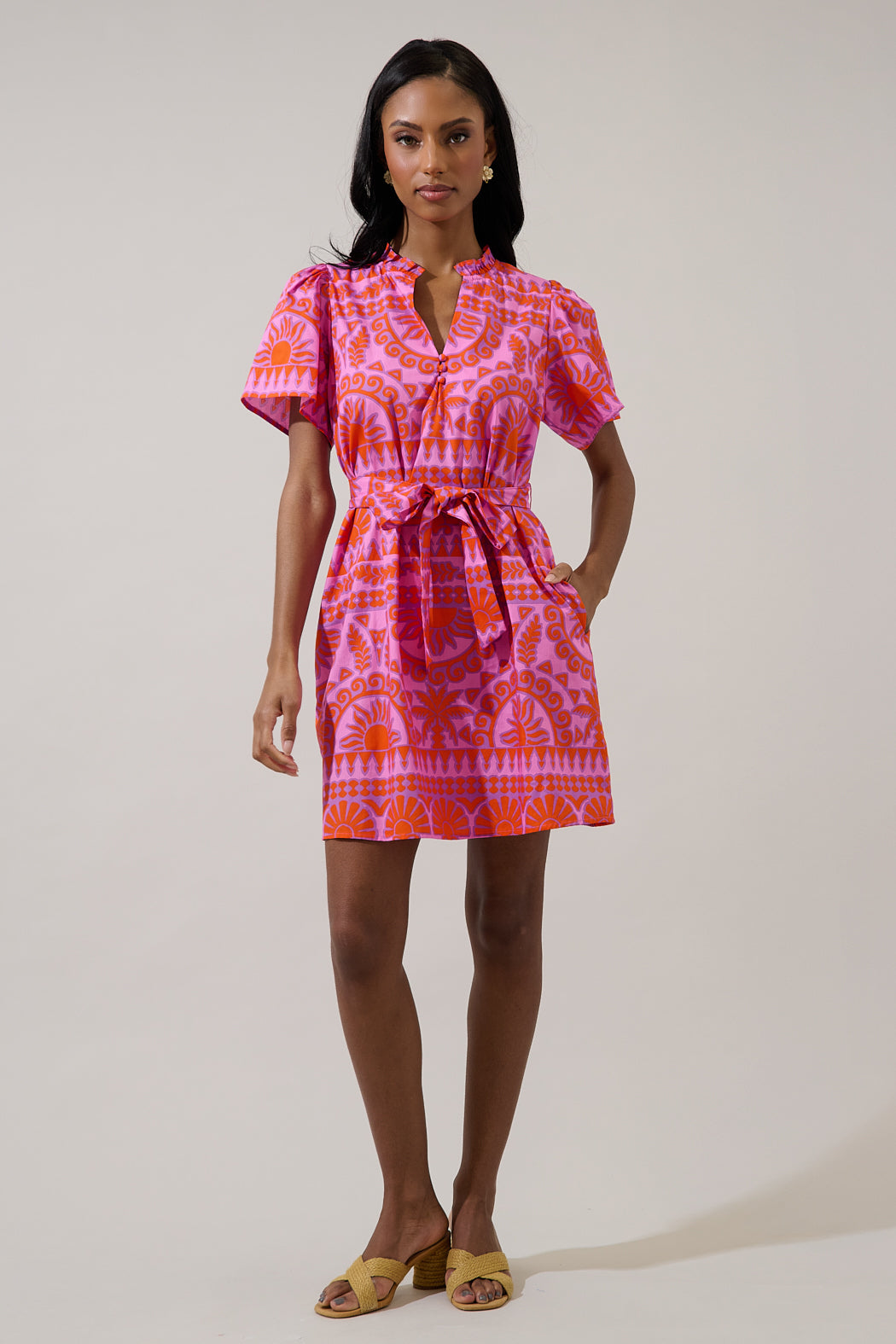 mini shift dresses for women Pleated White Mini Shift Dress - All Dresses