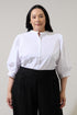 Raveny Button Up Puff Sleeve Shirt Curve