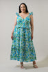 Bivore Floral Truth Tiered Maxi Dress Curve