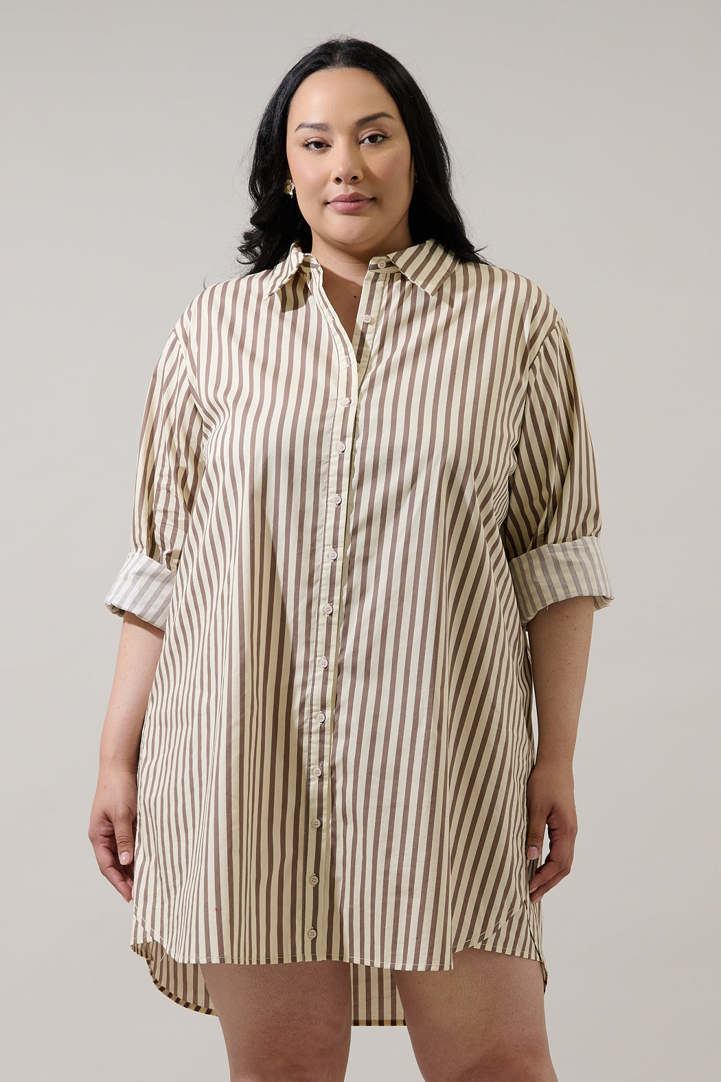 oversized casual dress Oversized Linen Shirt Dress: Casual Maxi with Pockets, Ylistyle C2942