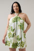 Palmet Tropical Amory Halter Mini Dress Curve