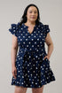 Caryn Polka Dot Ivona Ruffle Mini Dress Curve
