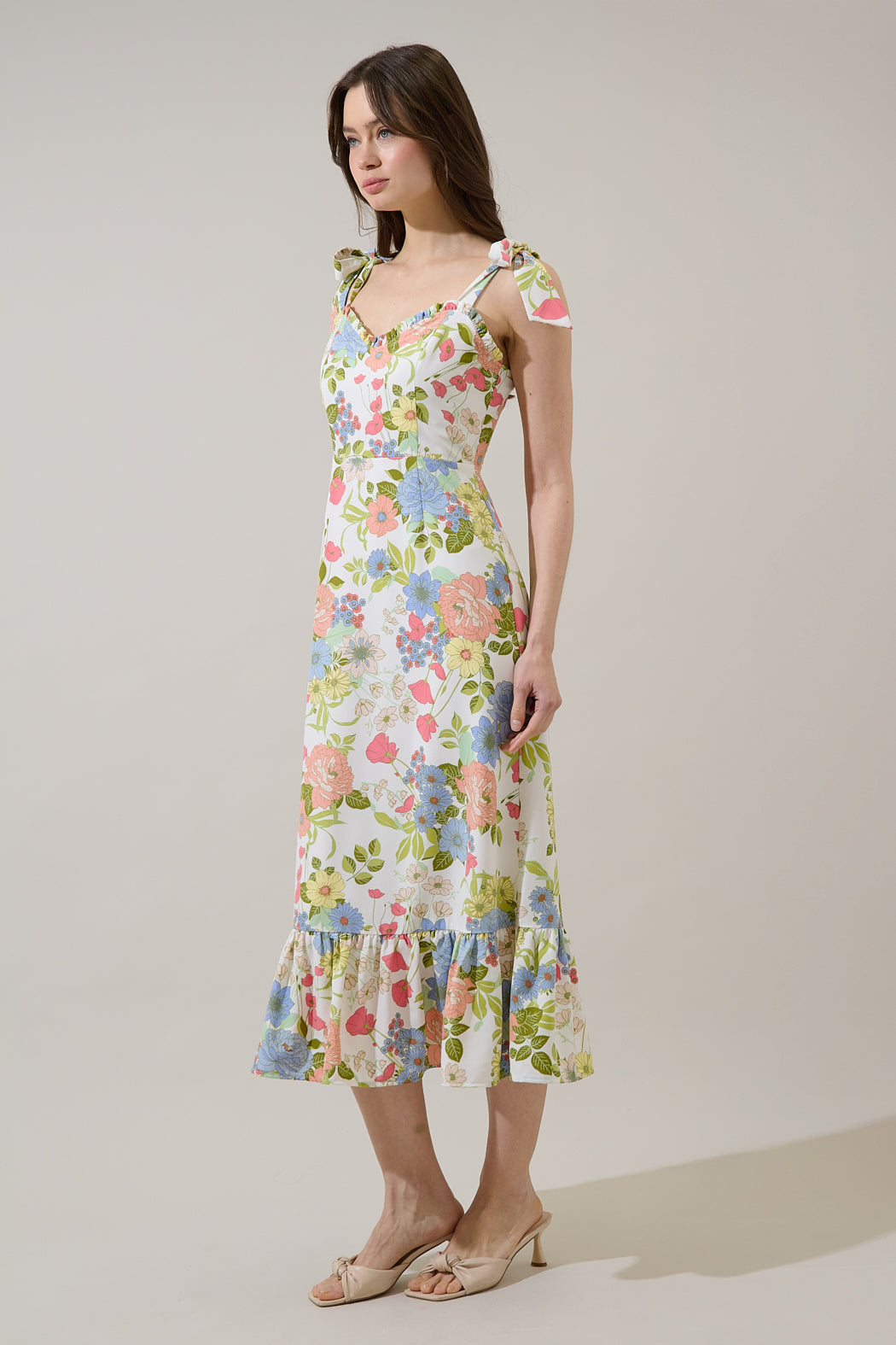 esther midi dress Esther Embroidered Midi Dress in White - Size 0 to 12