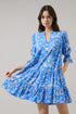 Odella Floral Anamy Shift Mini Dress