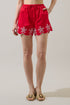 Dayna Embroidered Scalloped Shorts