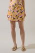 Desery Linen Mini Skirt Lemon