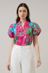 Josy Puff Sleeve Top Mervy Floral
