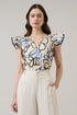 Carya Ruffle Poplin Top Tercy Floral