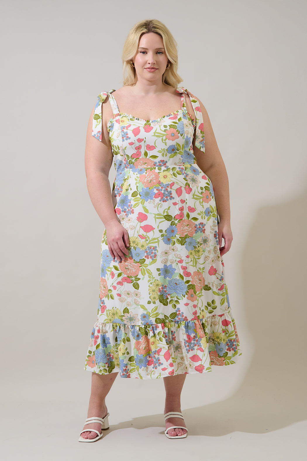 esther midi dress Esther Embroidered Midi Dress in White - Size 0 to 12