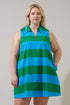 Lexya Collared Shift Mini Dress Valdy Stripe Curve