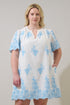 Tannia Embroidered Shift Mini Dress Curve