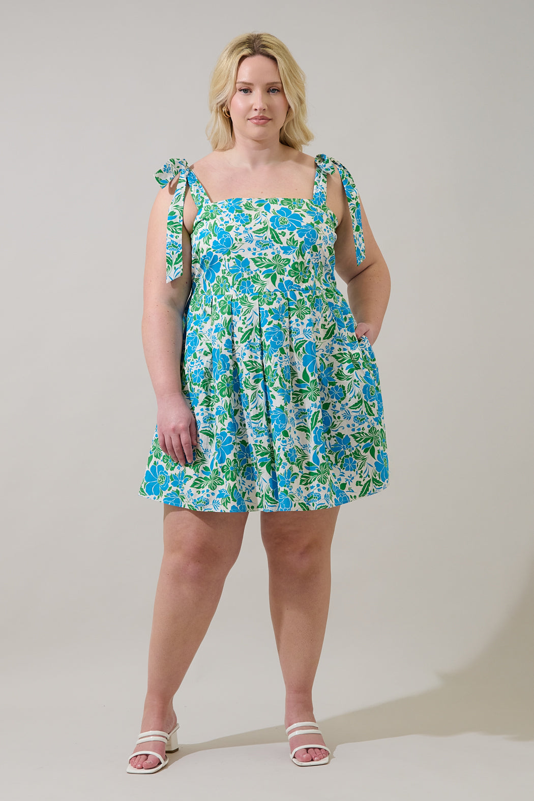 plus size pleated mini dress SOOMLON Milkmaid Dresses for Women Plus Size Sleeveless Ruffle Dress Tiered Pleated Mini Dress Elegant Prom Outfits
