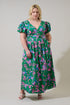 Jaylene Pleated Maxi Dress Denavi Floral Curve