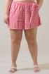 Macon High Waisted Shorts Gingham Curve
